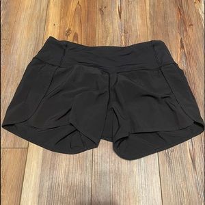 Black Speed up Lululemon Shorts